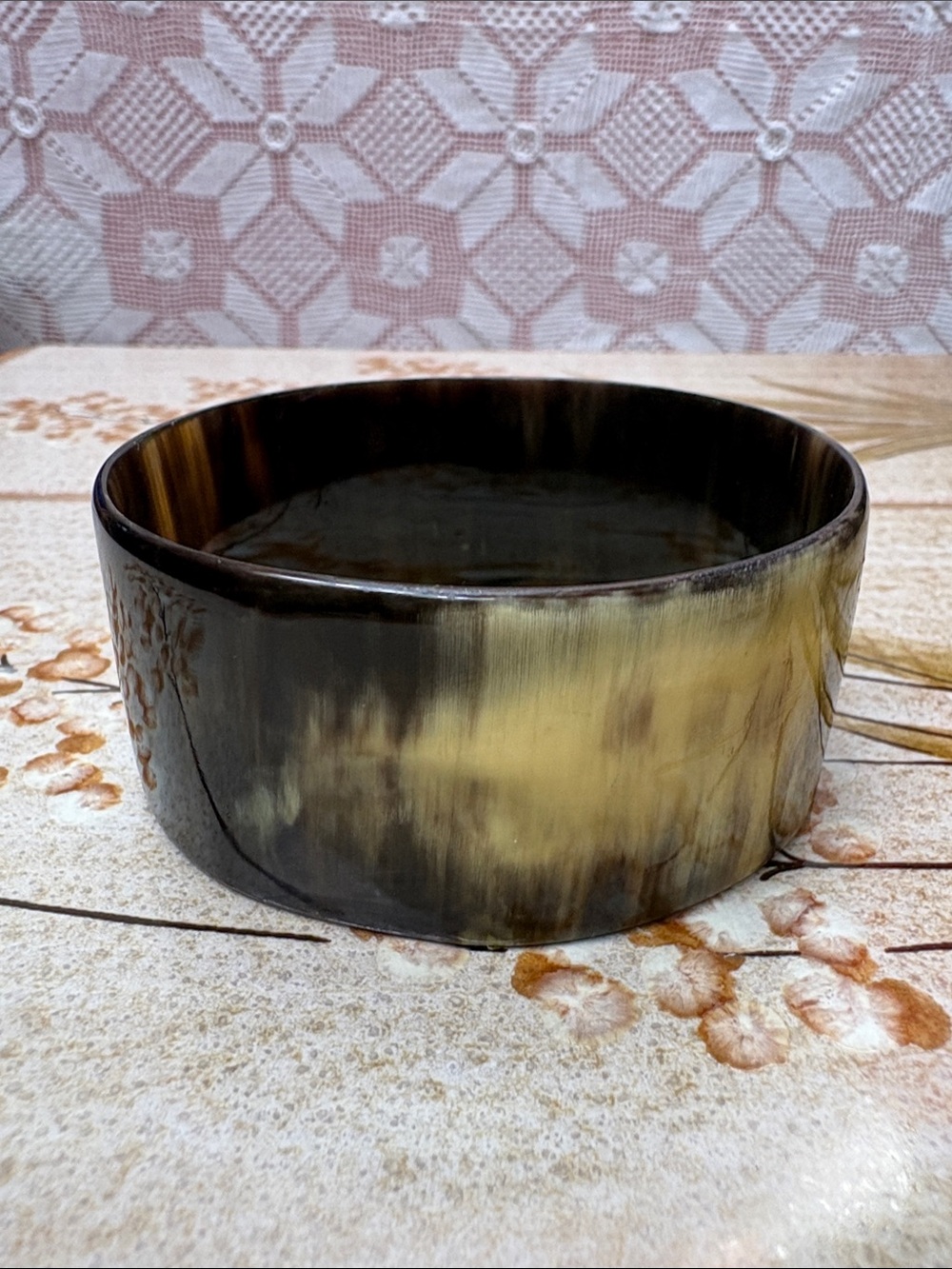 Vintage Genuine Horn Bangle Bracelet